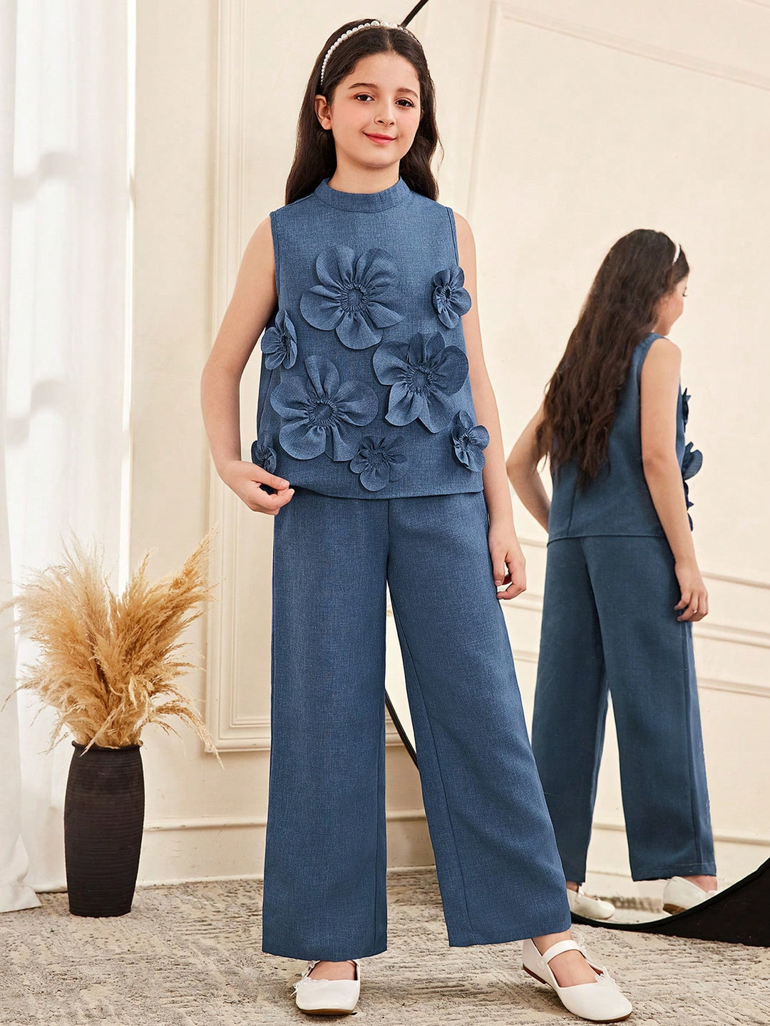 Set cu top și pantaloni SHEIN