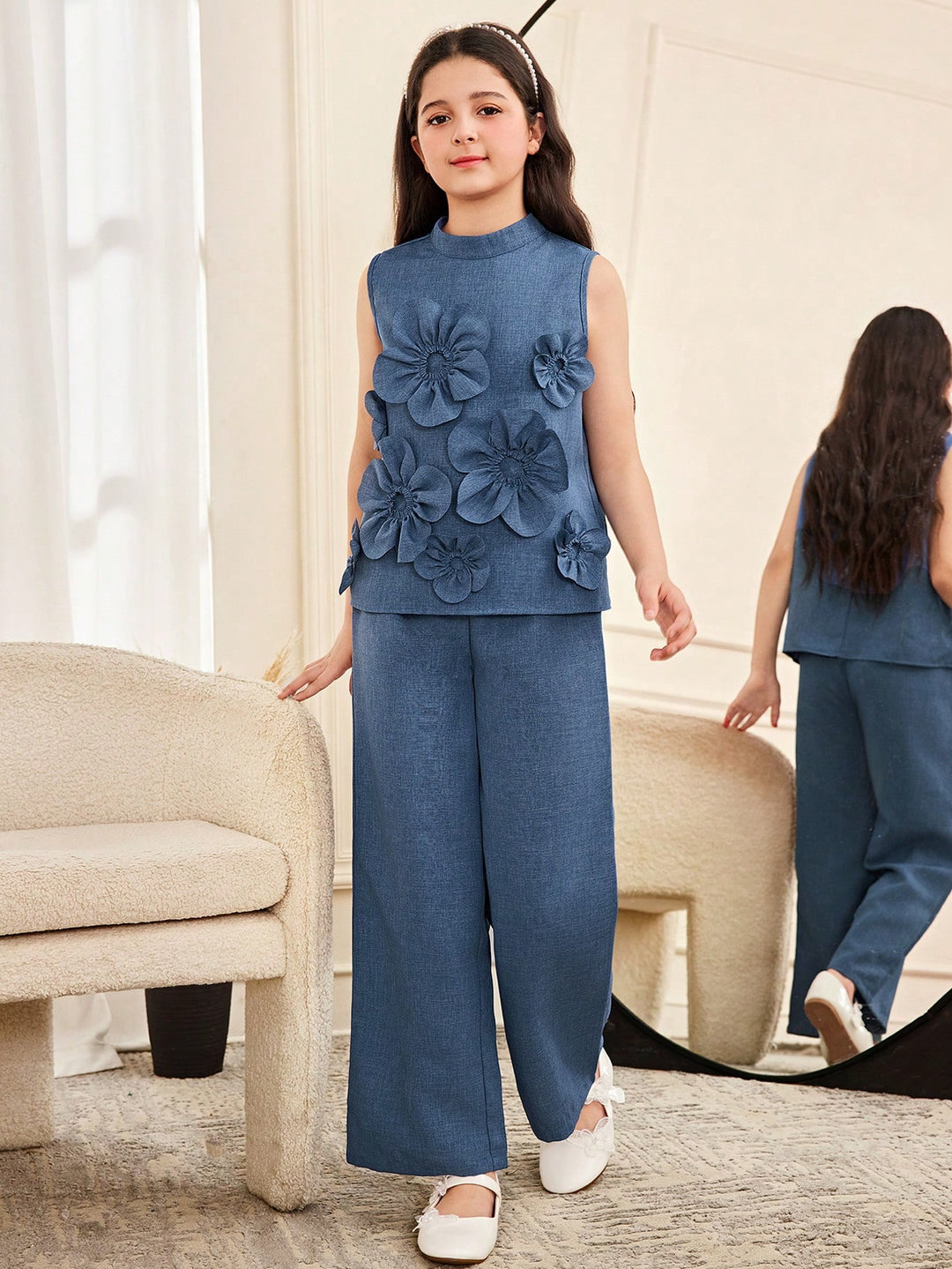 Set cu top și pantaloni SHEIN