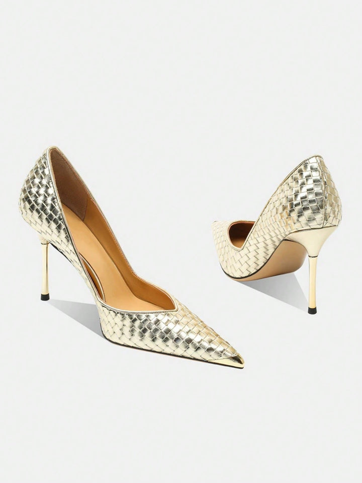 Pantofi cu toc SHEIN, auriu