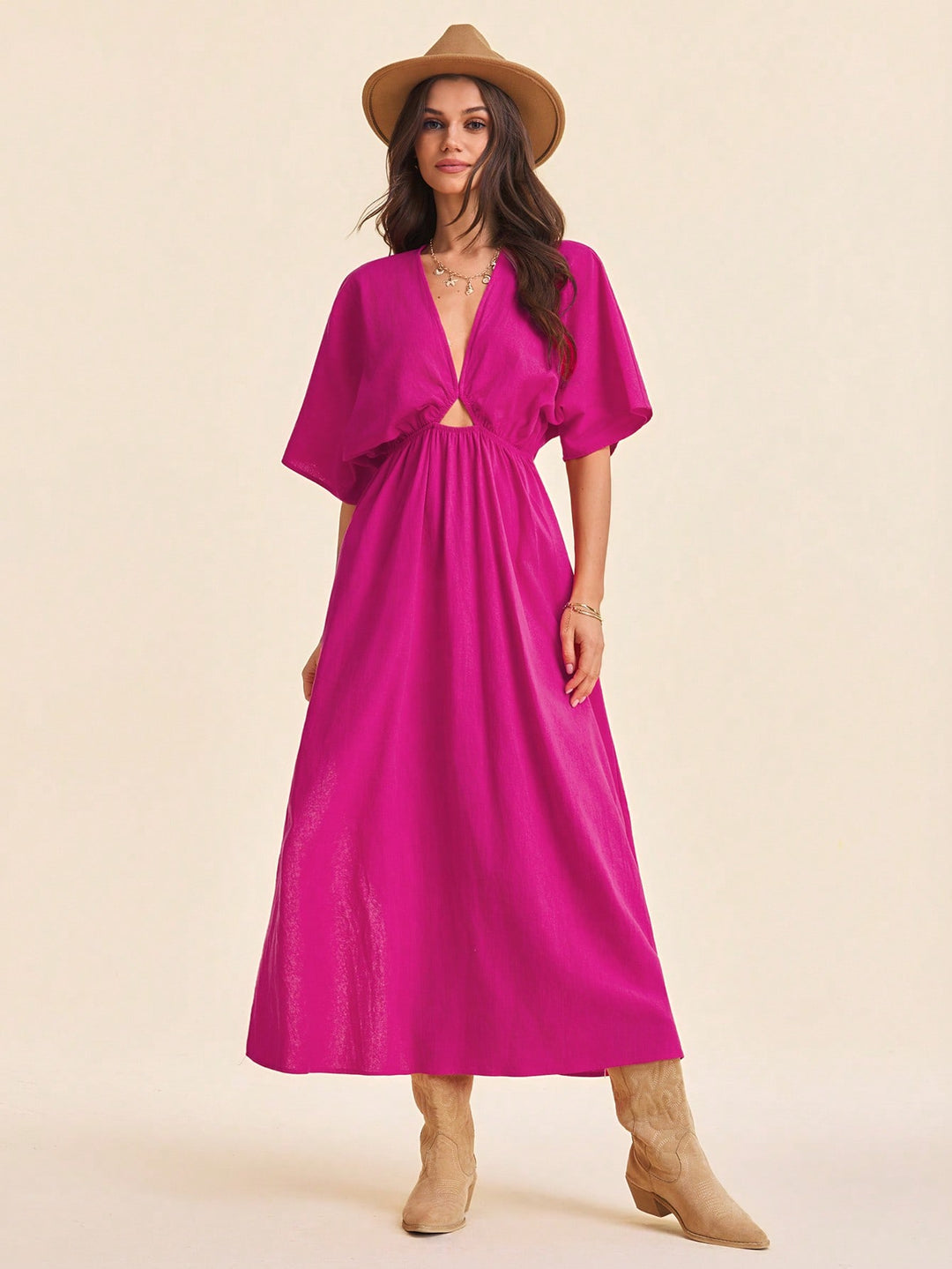 Rochie maxi SHEIN, roz