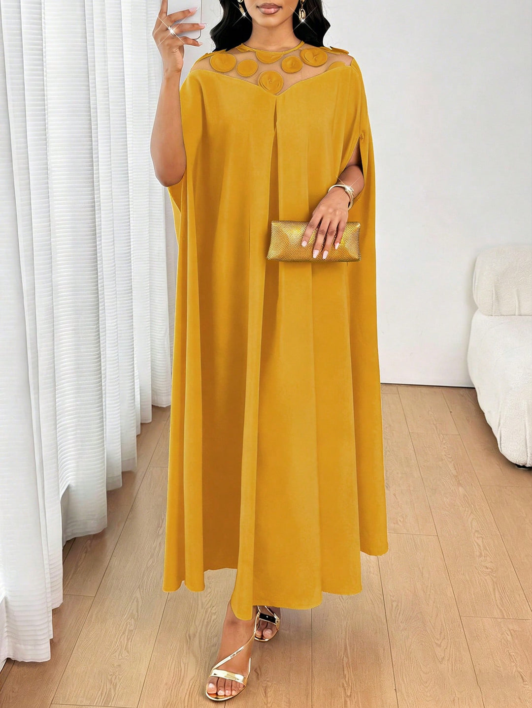 Rochie maxi SHEIN, galben