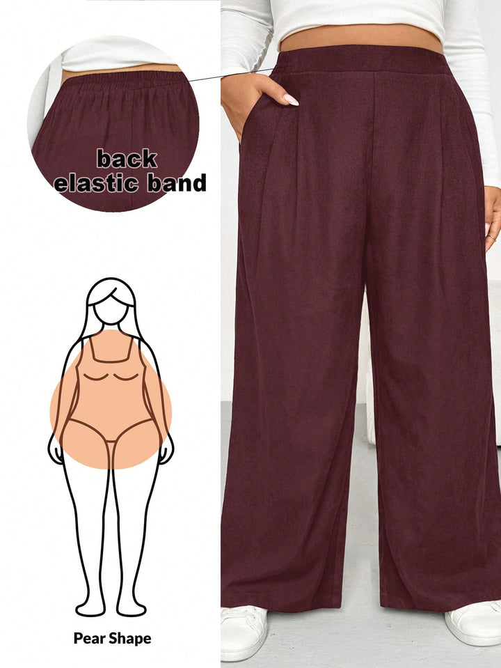 Pantaloni SHEIN, vișiniu