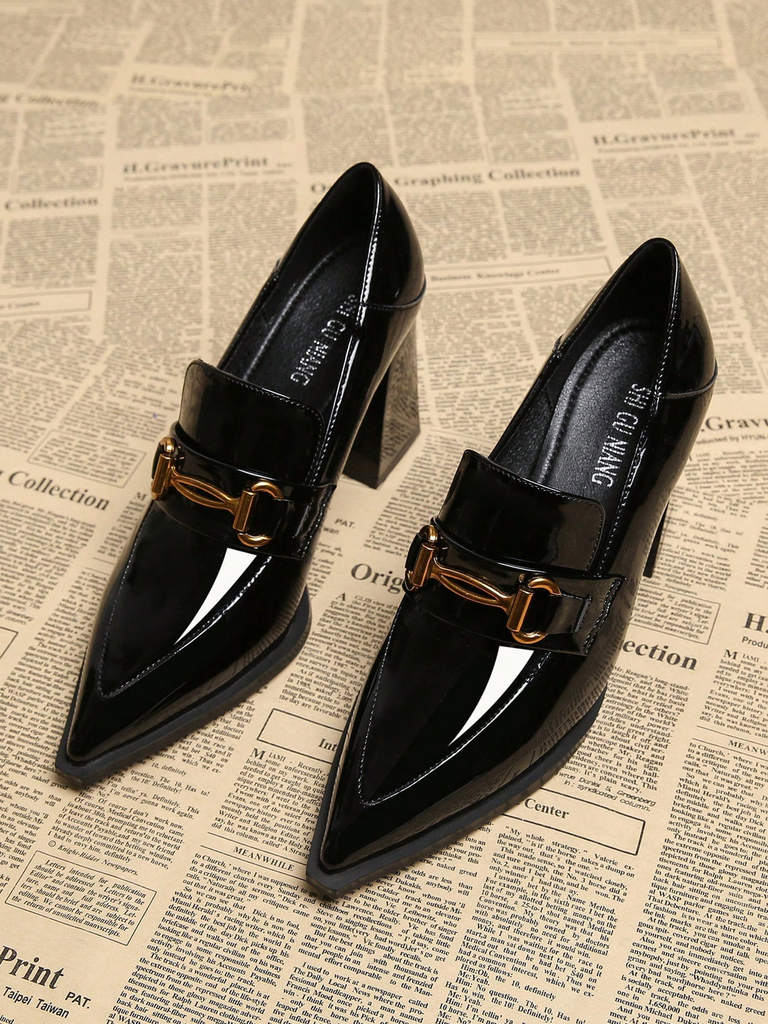 Pantofi cu toc SHEIN, negru