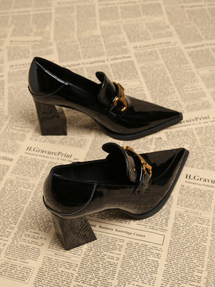 Pantofi cu toc SHEIN, negru