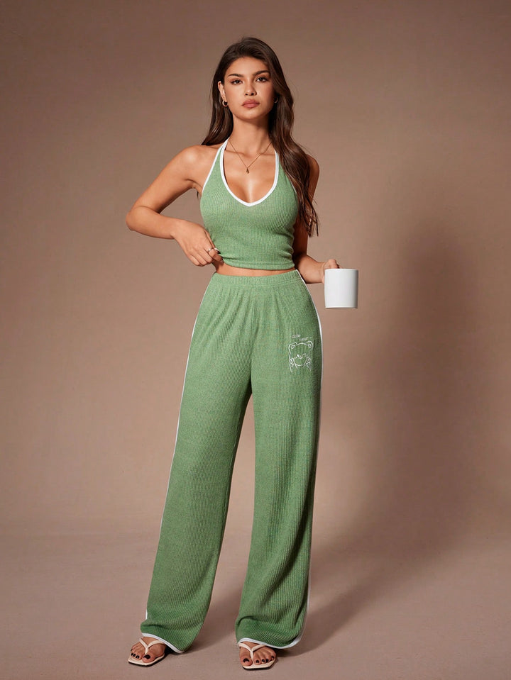 Set pijamale SHEIN, verde