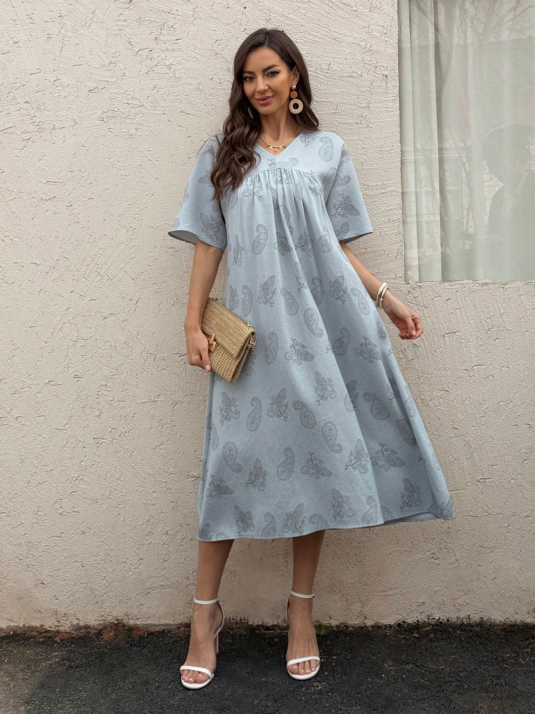 Rochie midi SHEIN, albastru