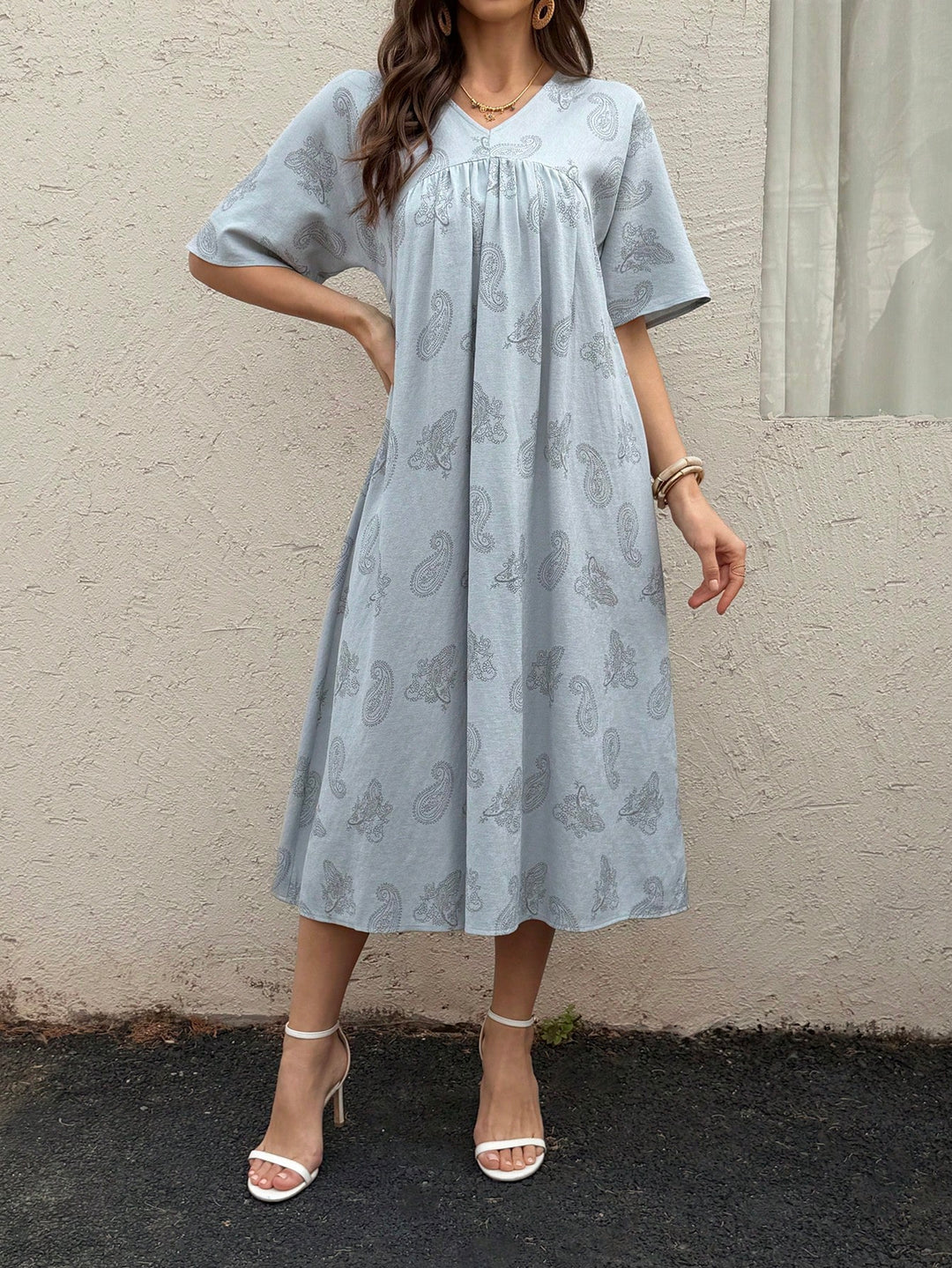 Rochie midi SHEIN, albastru
