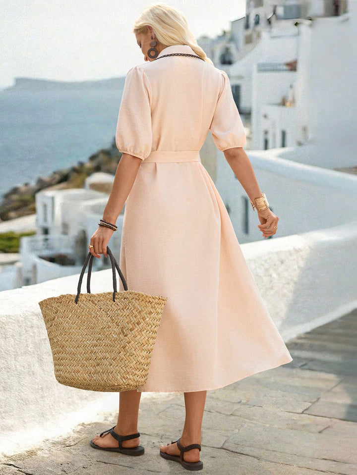 Rochie maxi SHEIN, bej