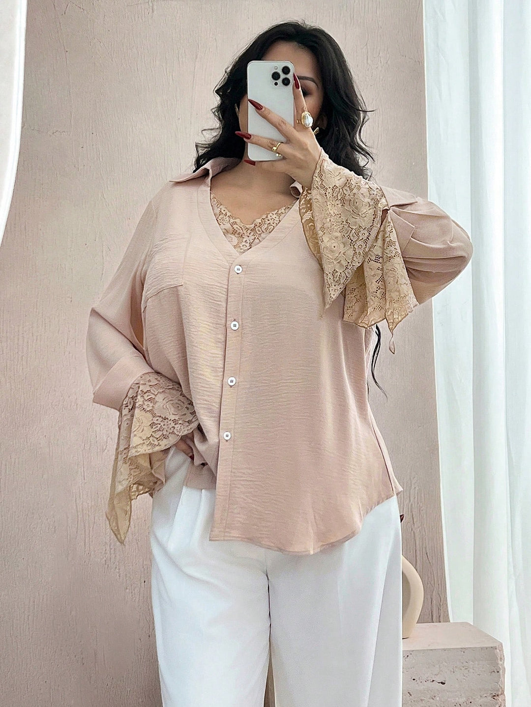 SHEIN felső, khaki