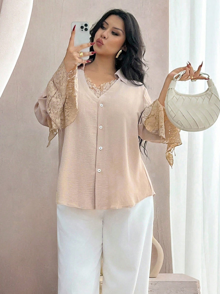 SHEIN felső, khaki