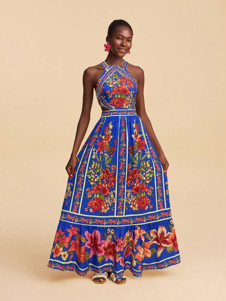 Rochie maxi SHEIN, albastru