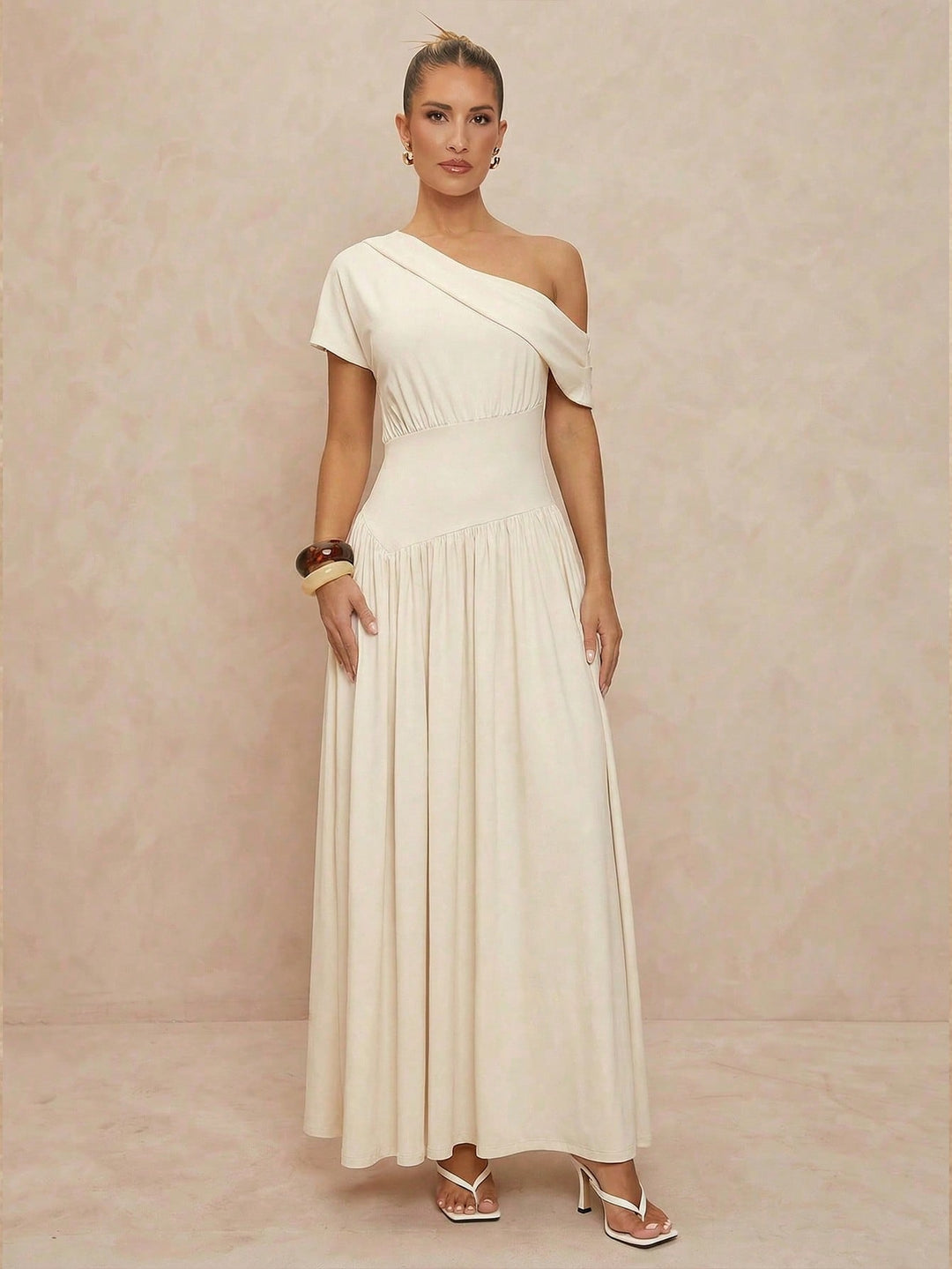 Rochie midi SHEIN, bej