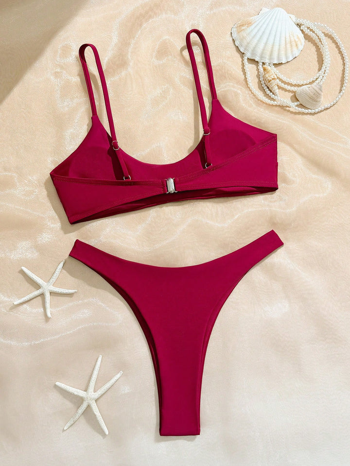 Set bikini SHEIN, vișiniu