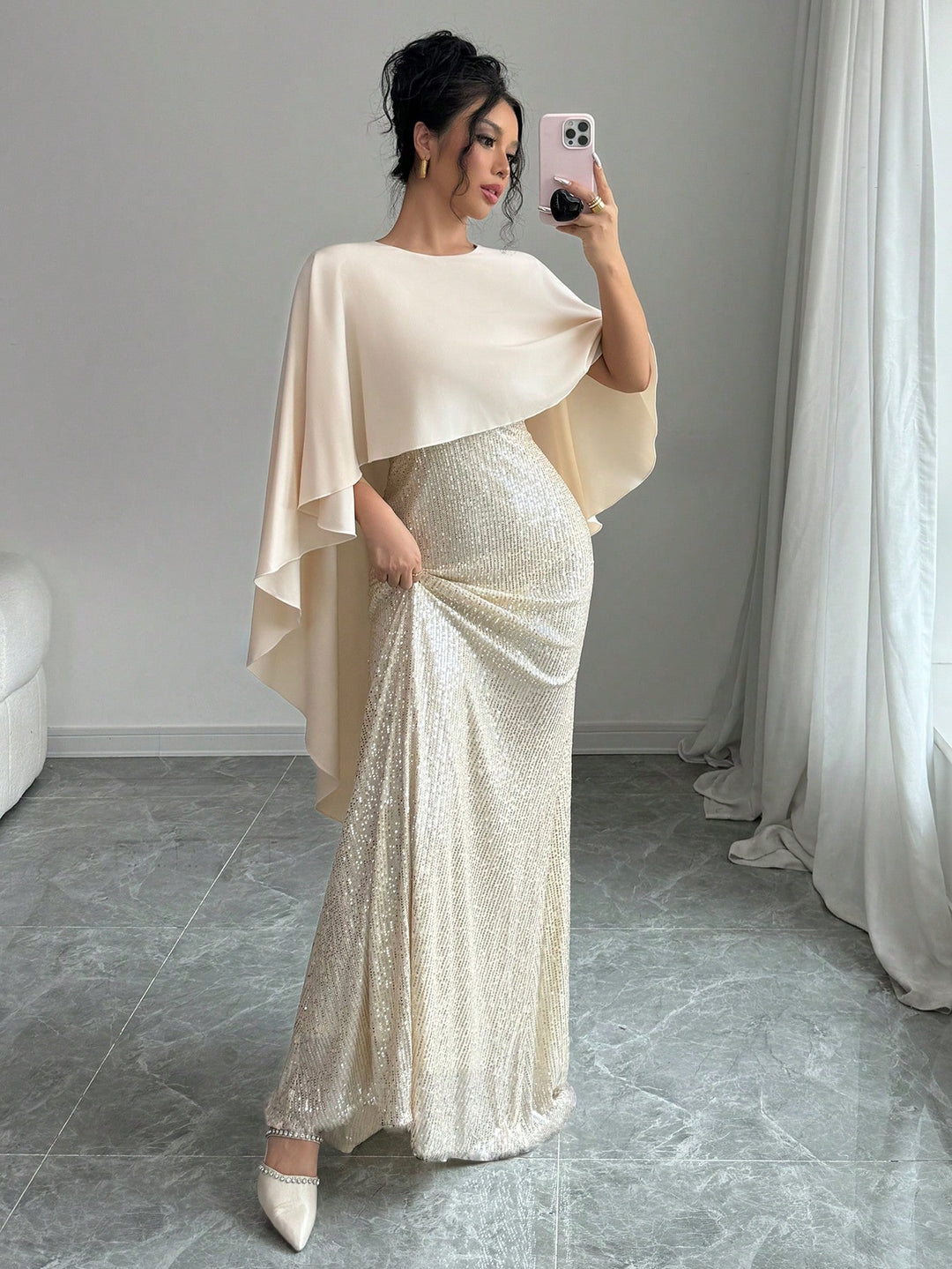 Rochie maxi SHEIN, portocaliu