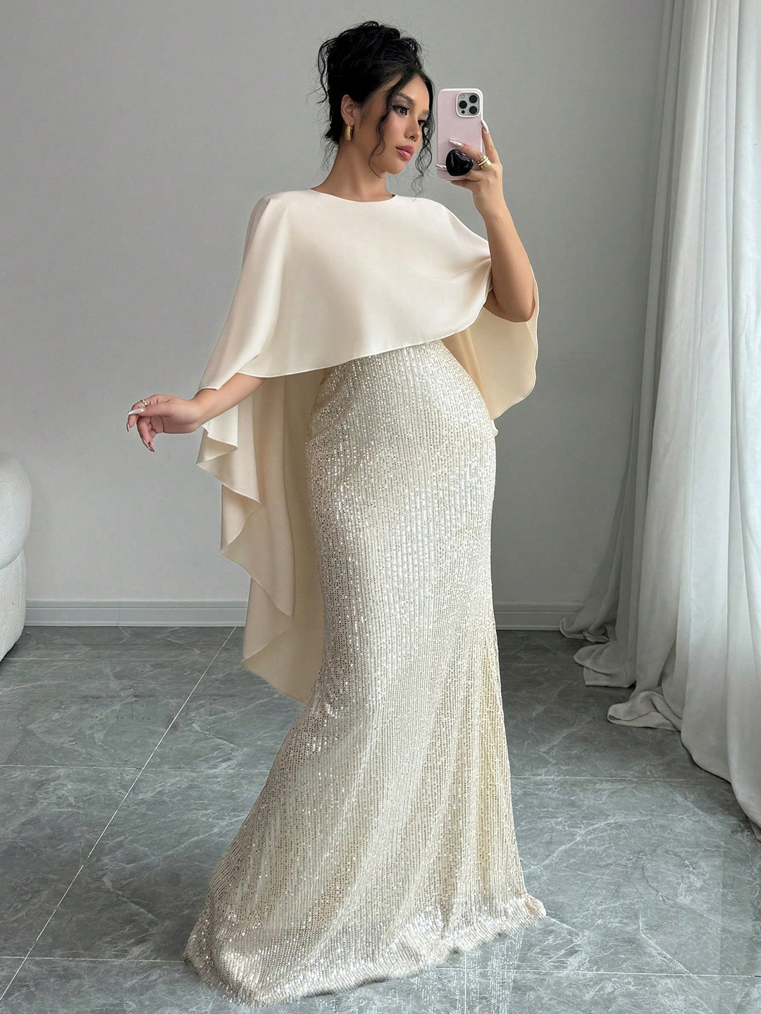Rochie maxi SHEIN, portocaliu