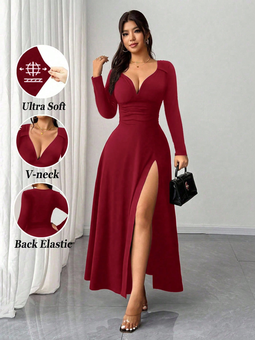 Rochie maxi SHEIN, roșu