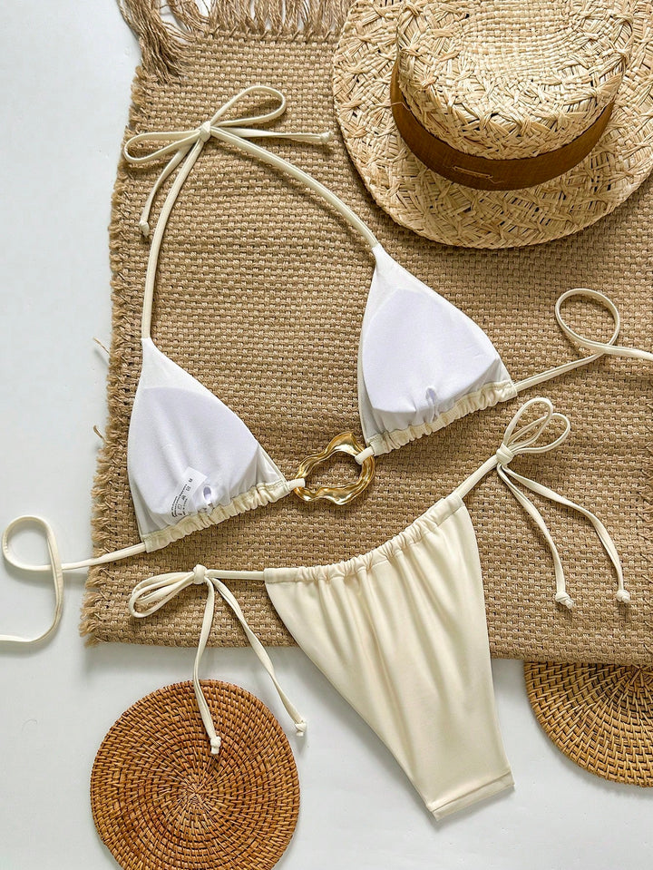 Set bikini SHEIN, alb