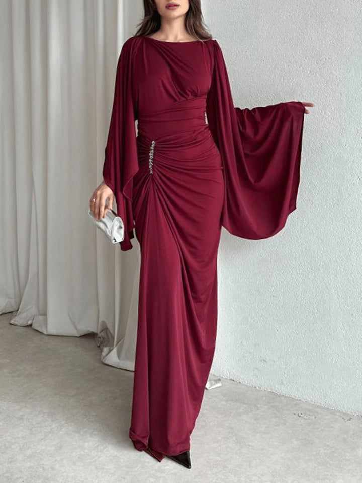 SHEIN maxi ruha, bordó