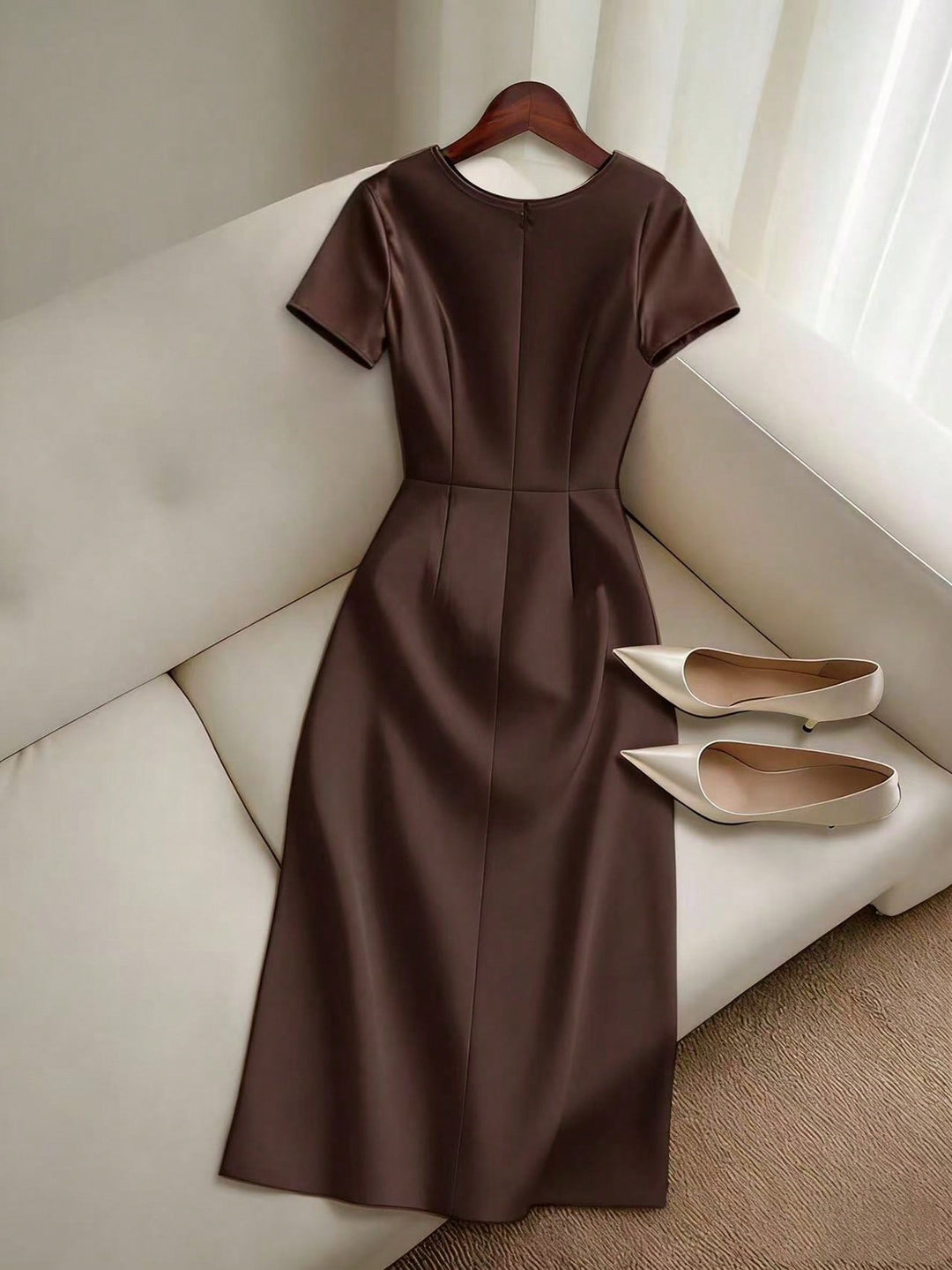 Rochie maxi SHEIN, maro