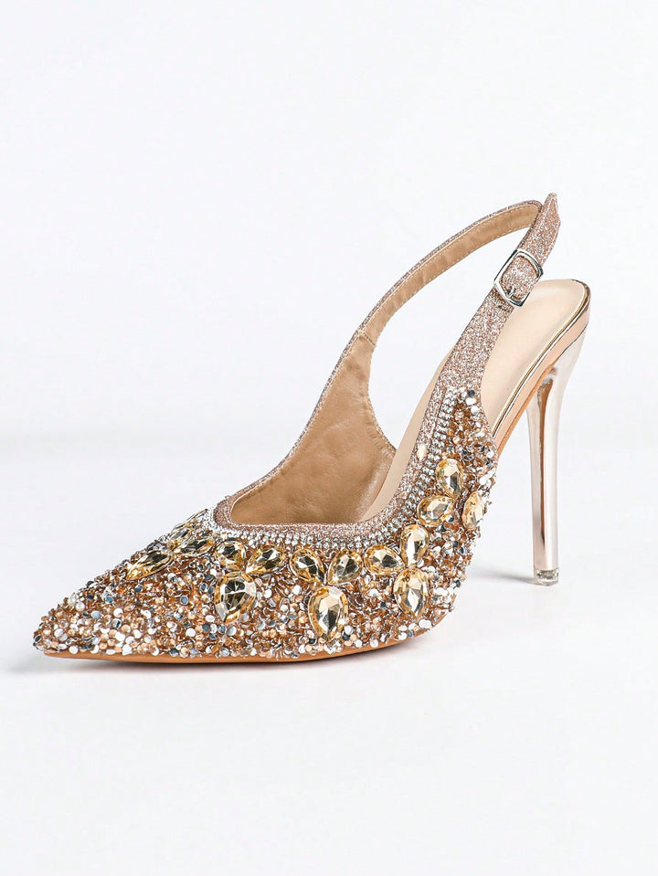 Pantofi cu toc SHEIN, auriu