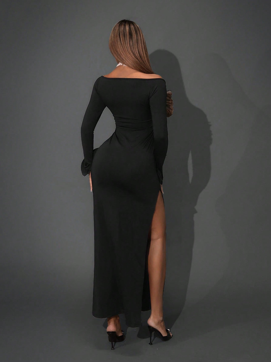 SHEIN maxi ruha, fekete