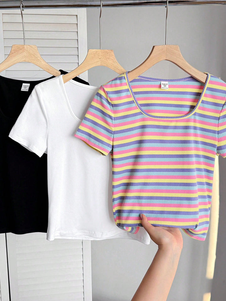 Tricou SHEIN, mix culori