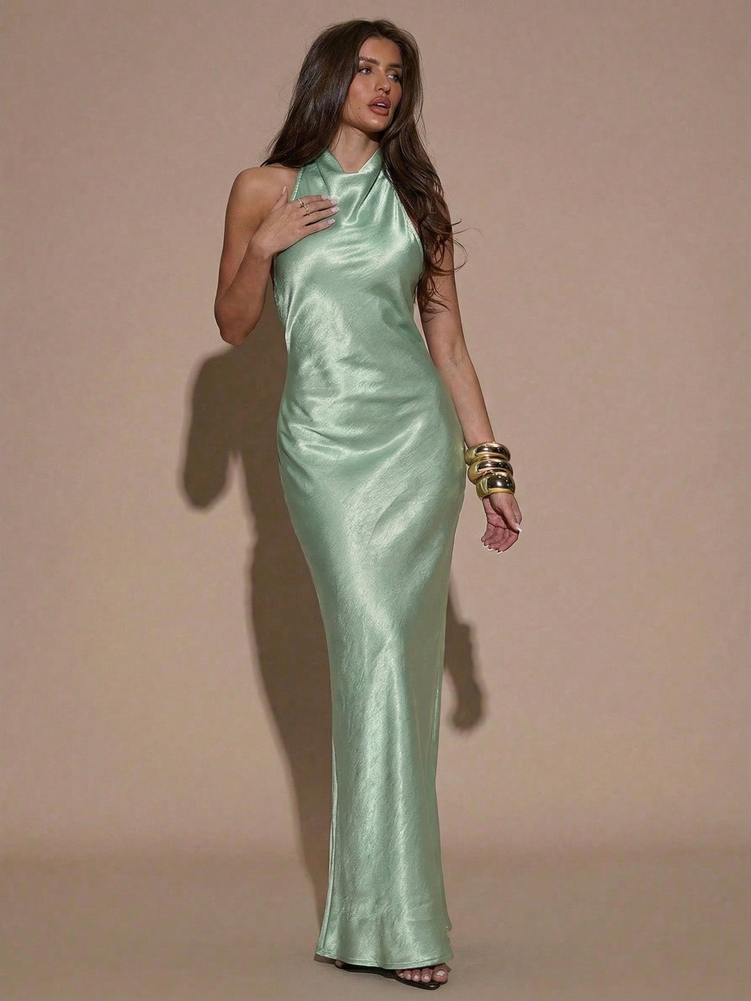 Rochie maxi SHEIN, turcoaz