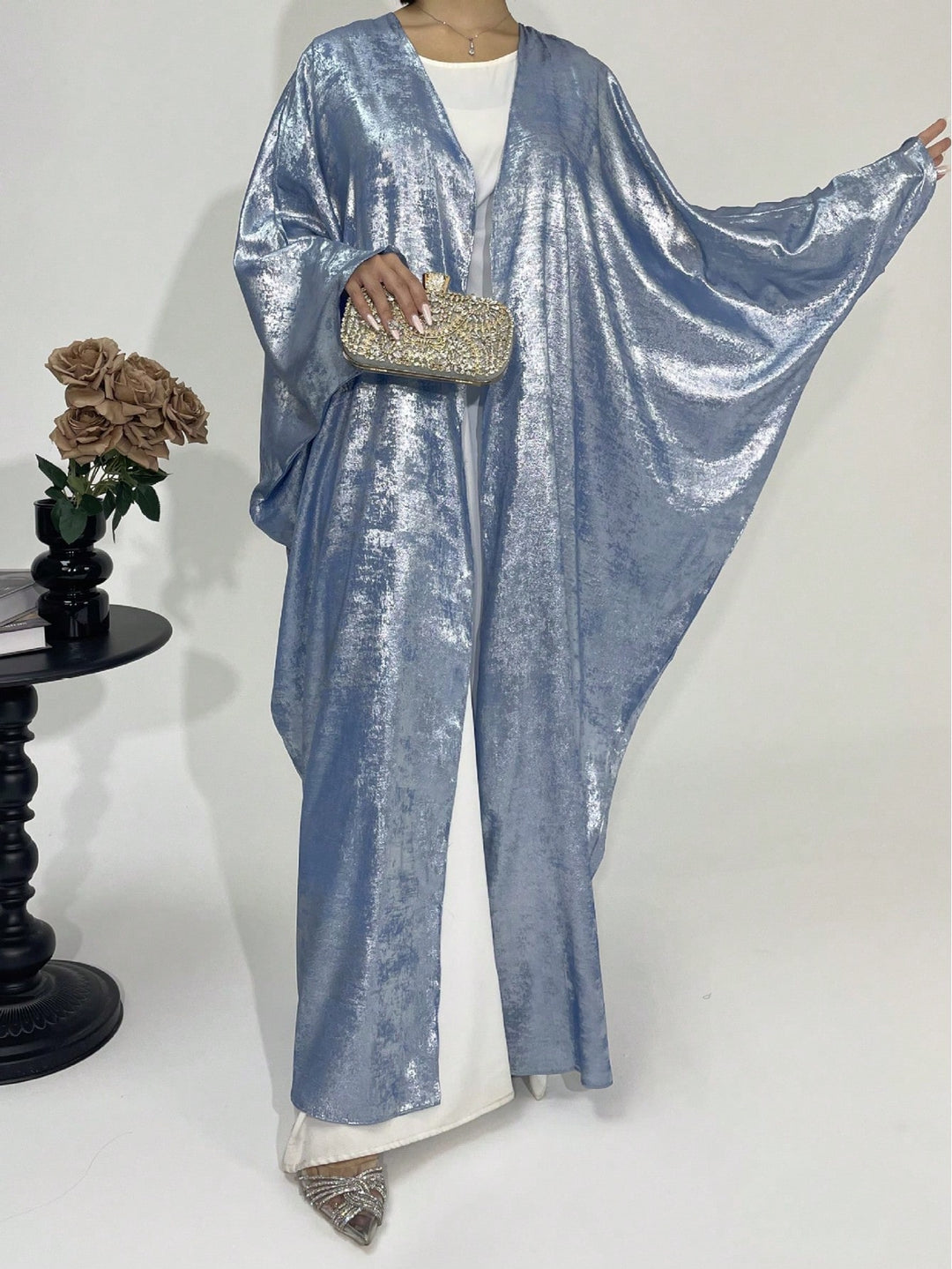 Set caftan și jalabiya SHEIN, albastru