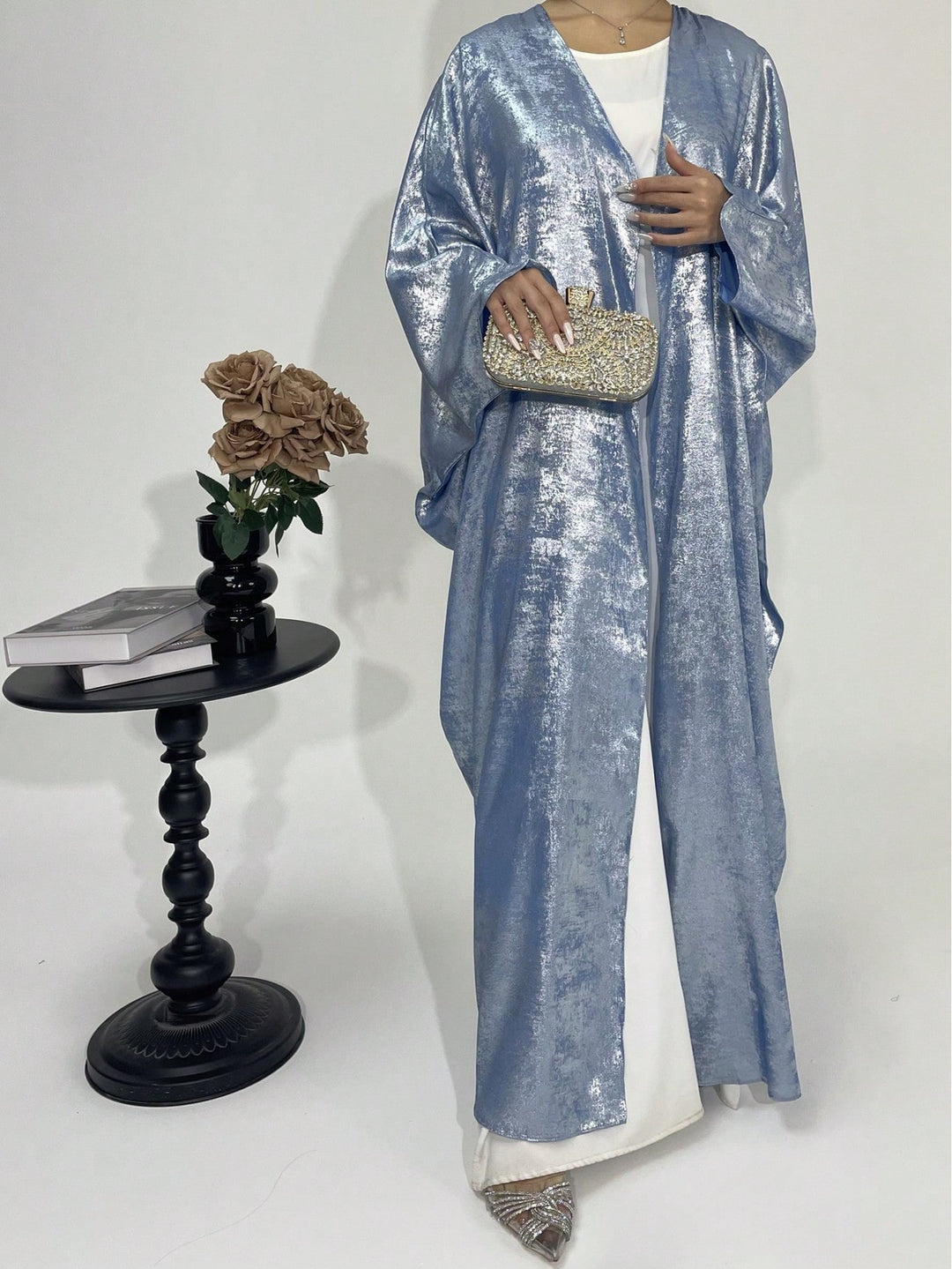 Set caftan și jalabiya SHEIN, albastru
