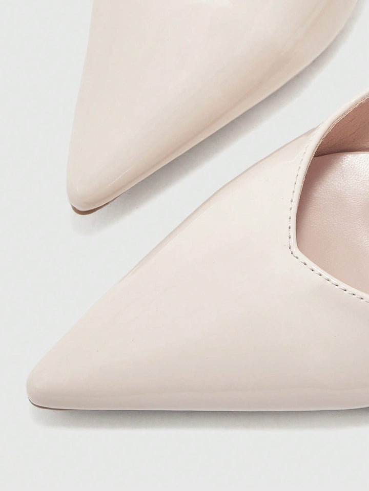 Pantofi cu toc SHEIN, crem