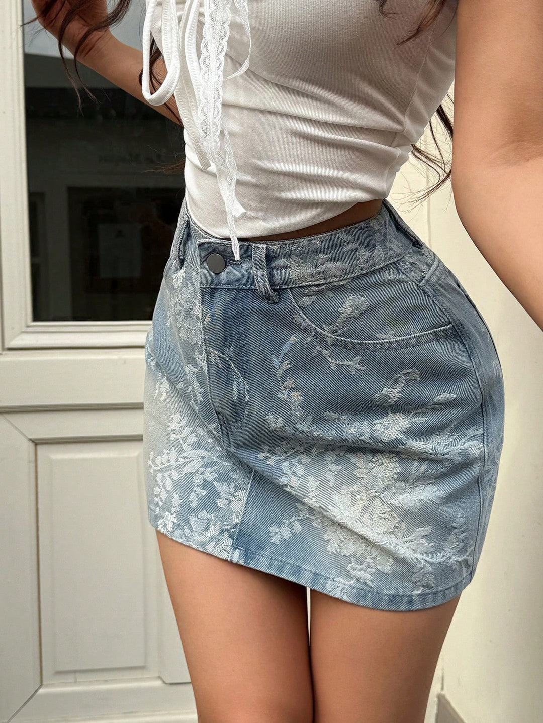 SHEIN kék farmer szoknya