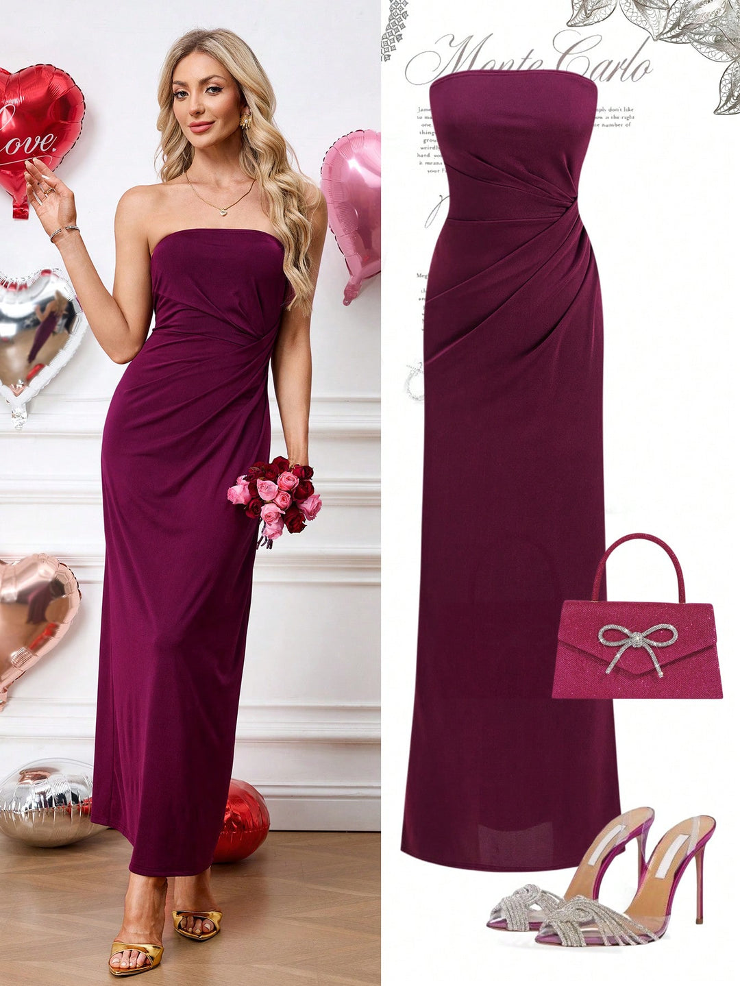 Rochie maxi SHEIN, roz