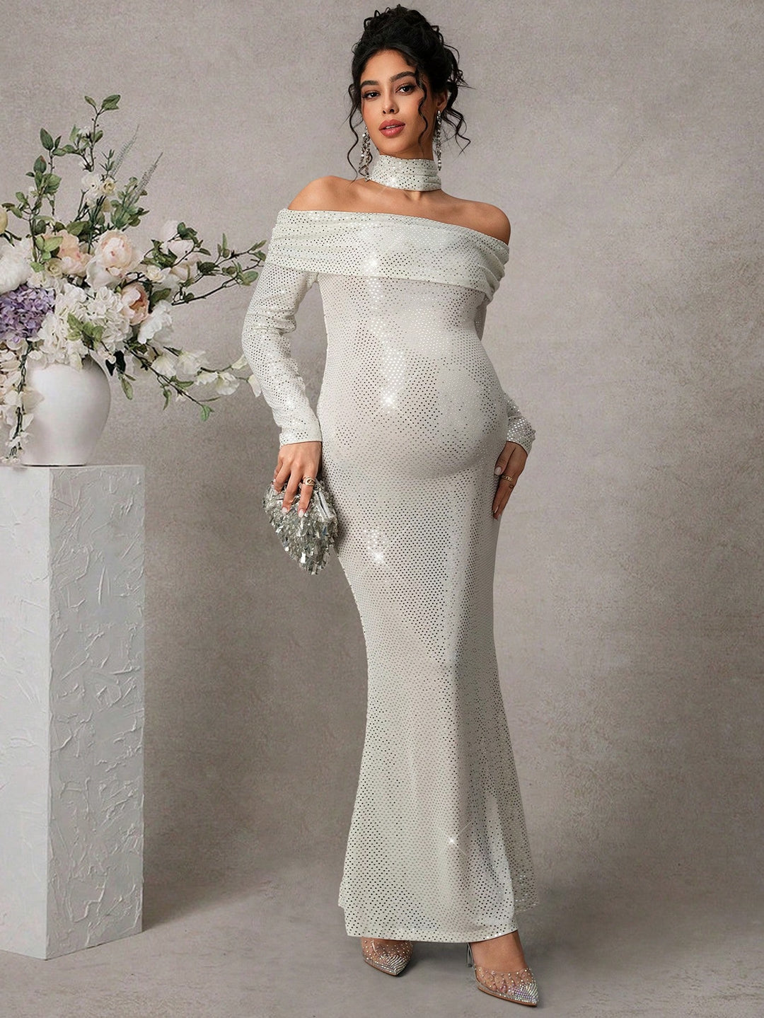 Rochie SHEIN, argintiu