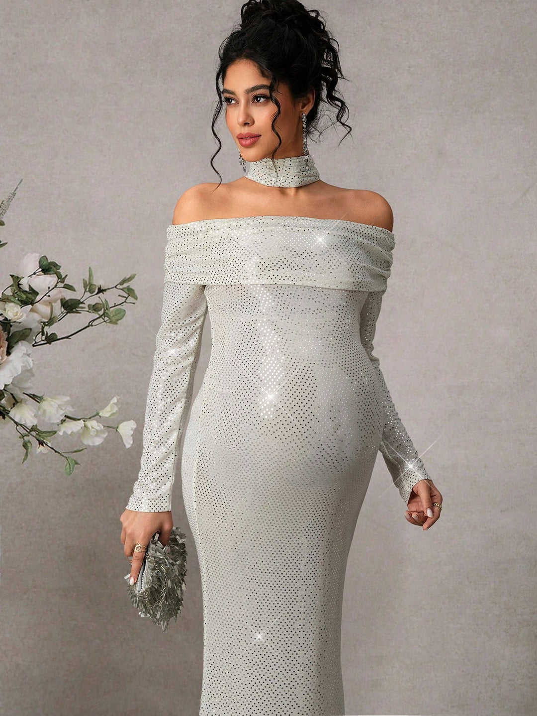 Rochie SHEIN, argintiu