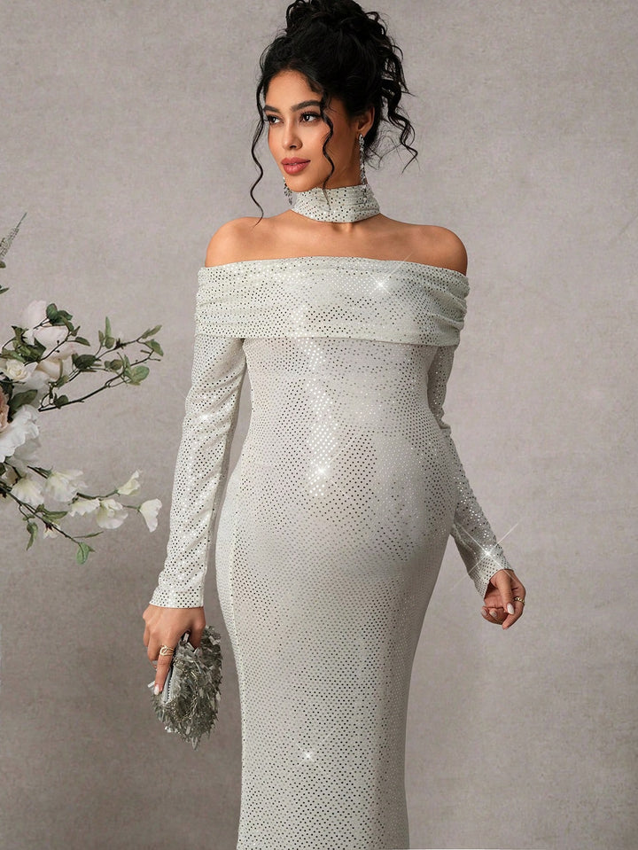 Rochie SHEIN, argintiu