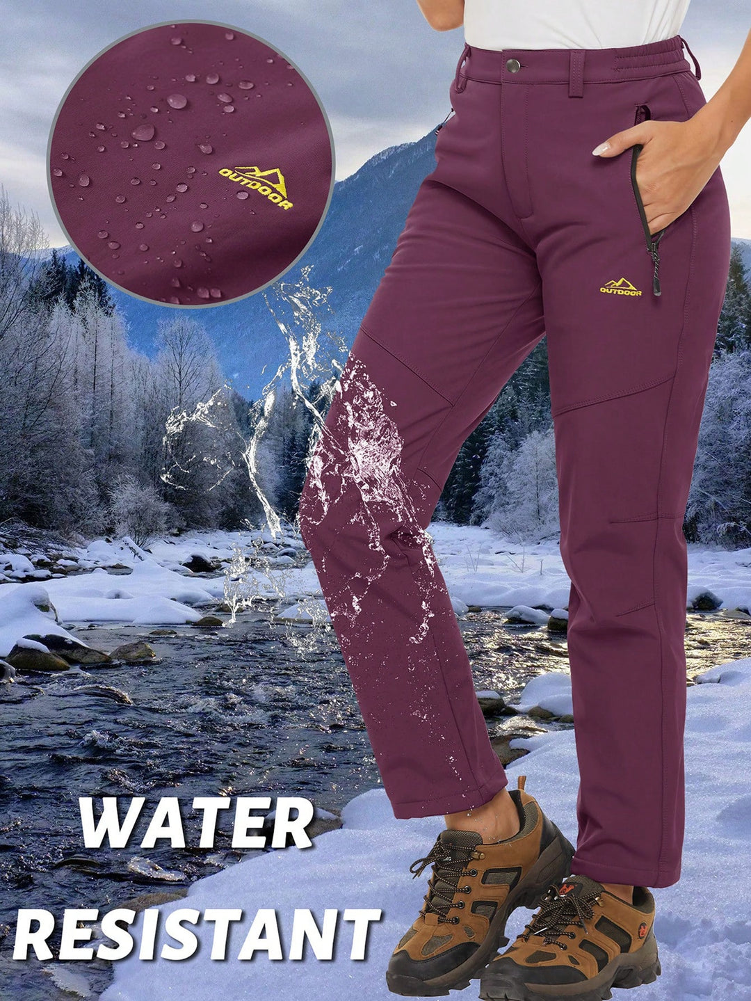 Pantaloni SHEIN, vișiniu