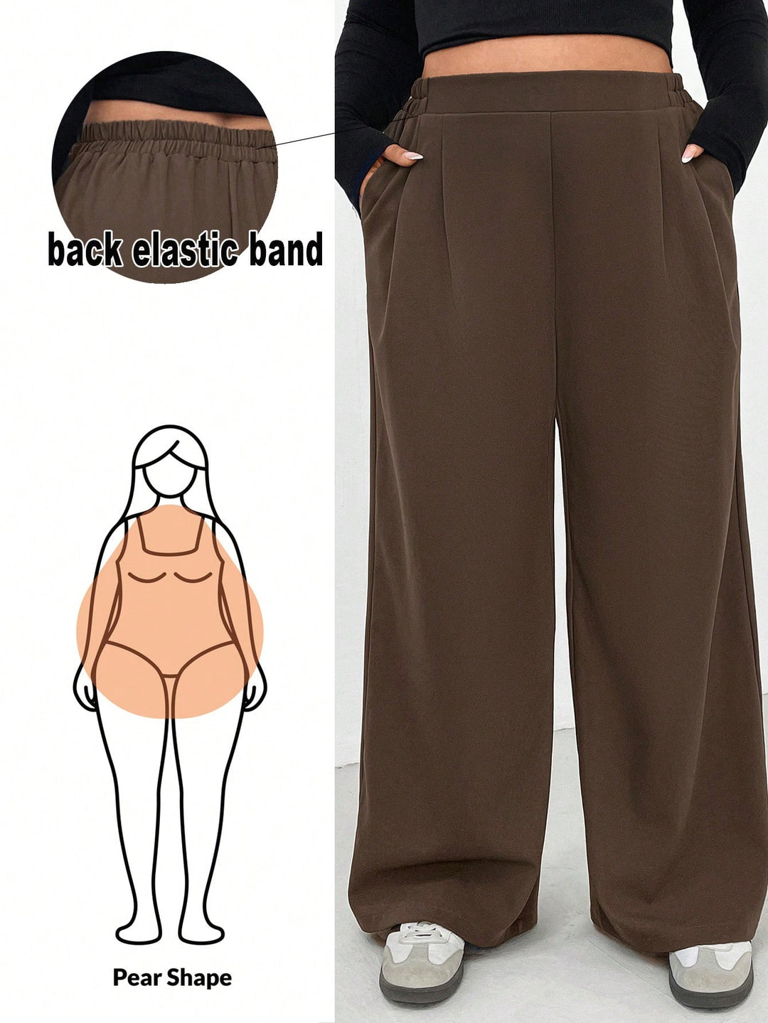 Pantaloni SHEIN, maro