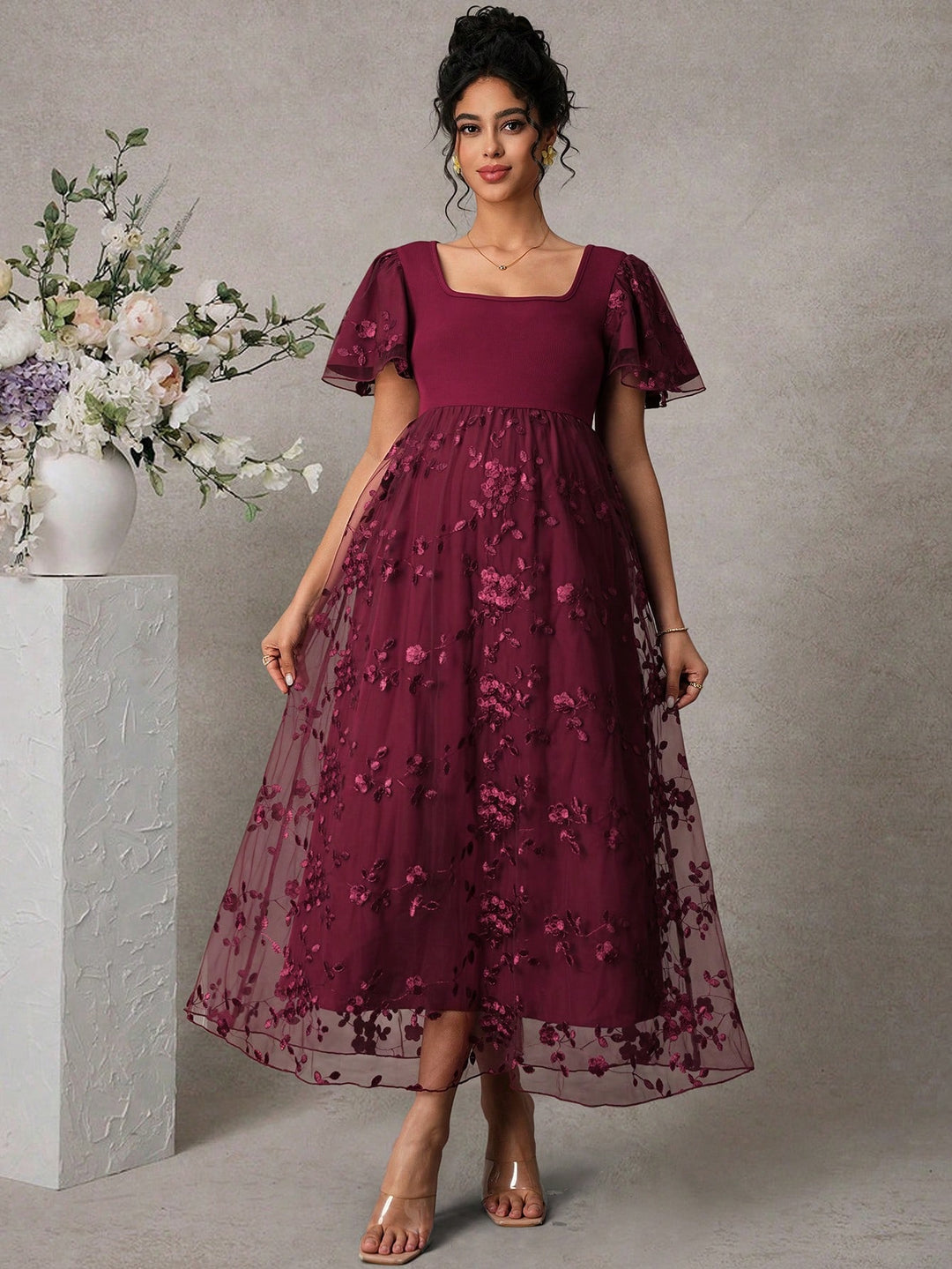 Rochie SHEIN, vișiniu