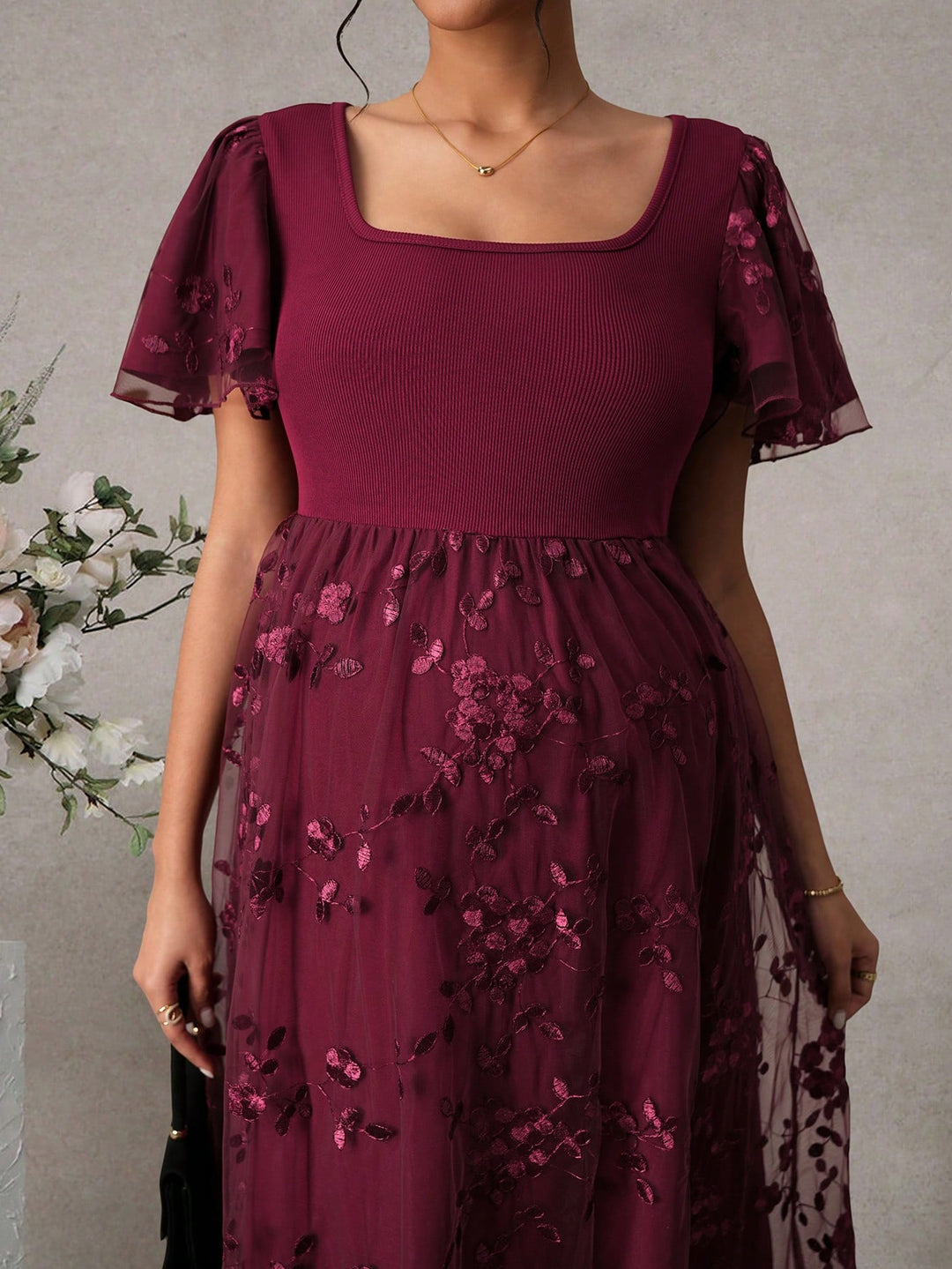 Rochie SHEIN, vișiniu