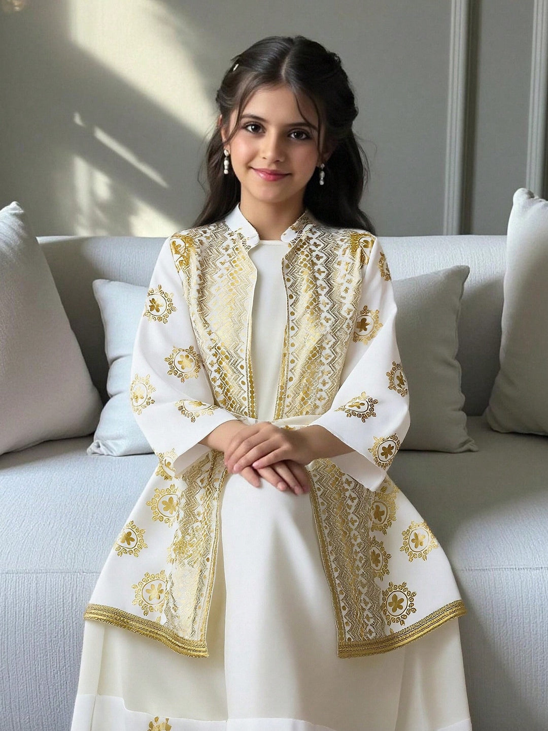 Set rochie și cardigan SHEIN, alb