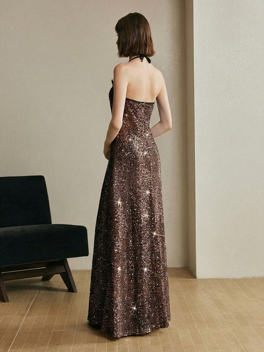 Rochie maxi SHEIN, maro