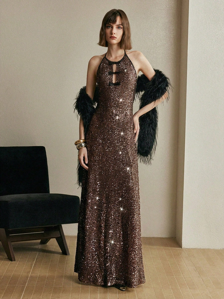 Rochie maxi SHEIN, maro
