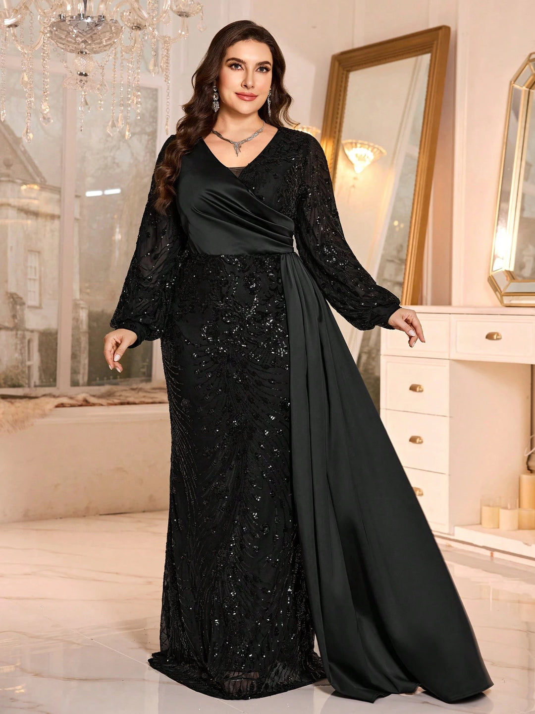 Rochie maxi SHEIN, negru