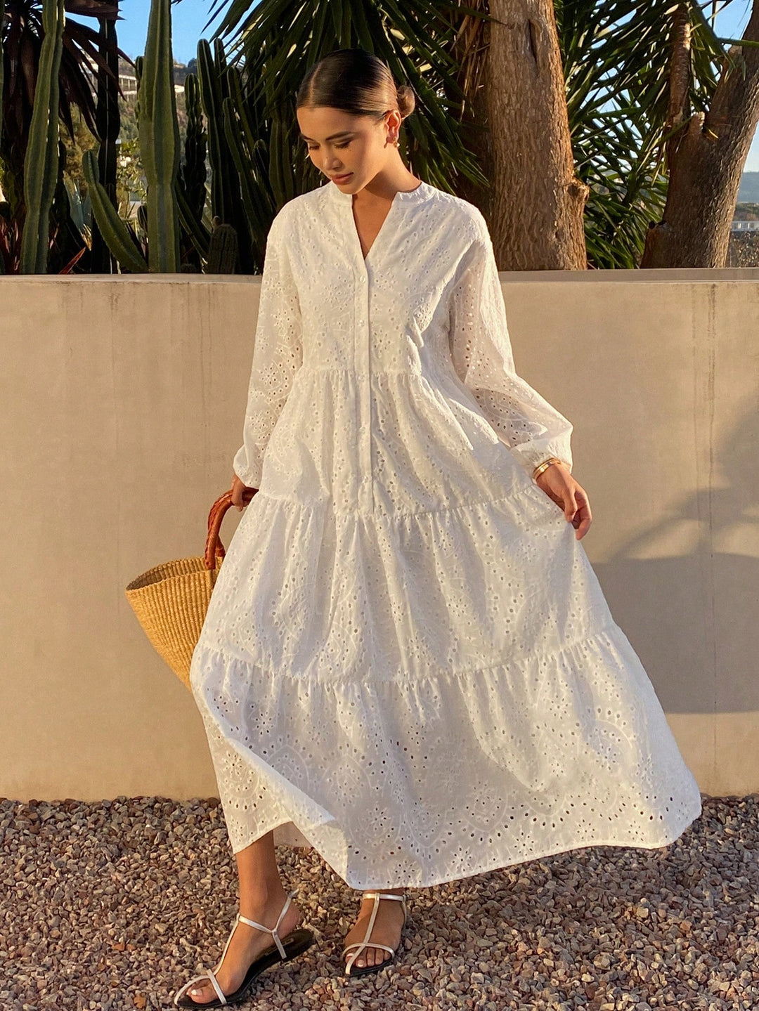 Rochie midi SHEIN, alb