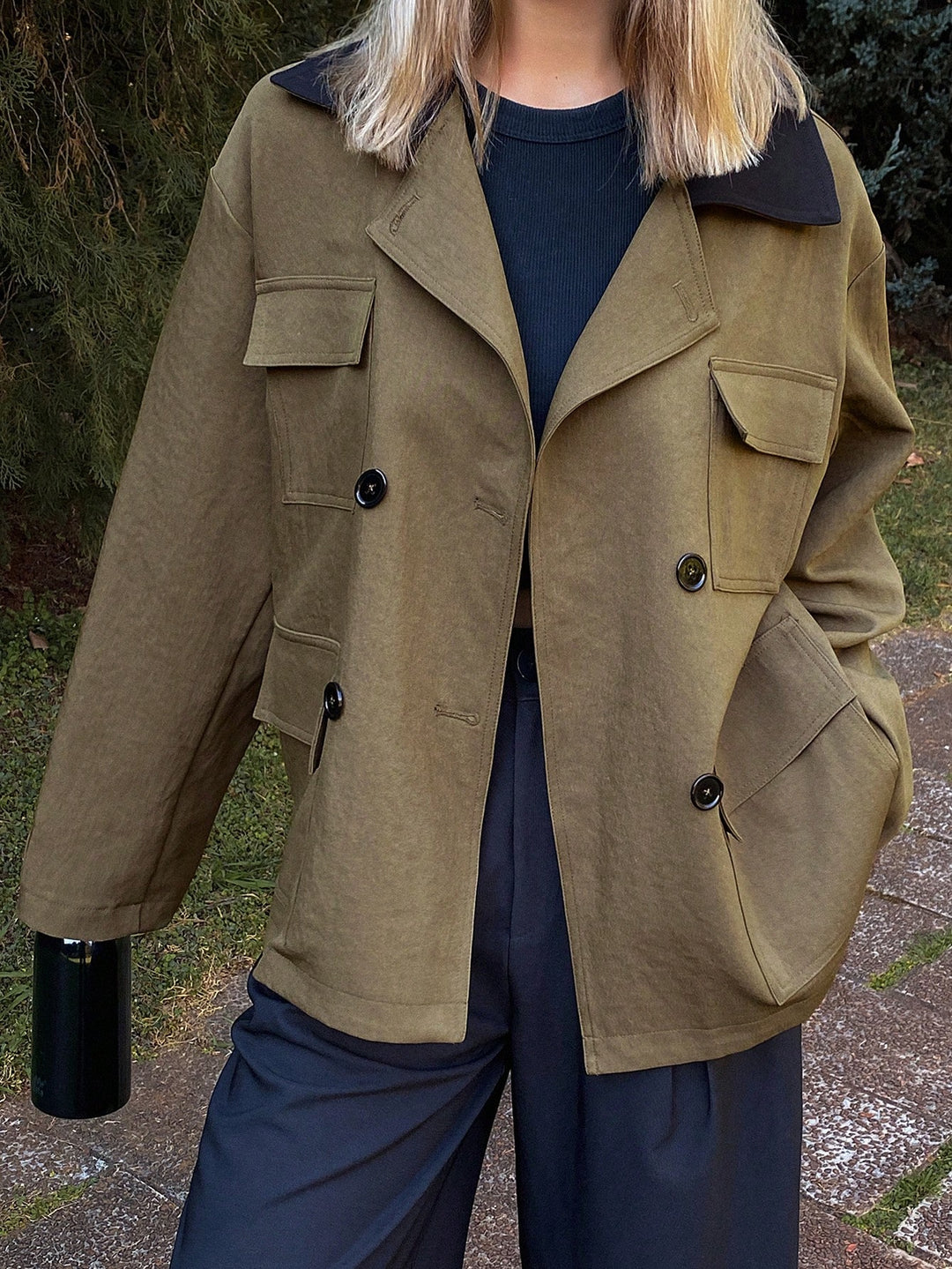 Palton SHEIN, verde
