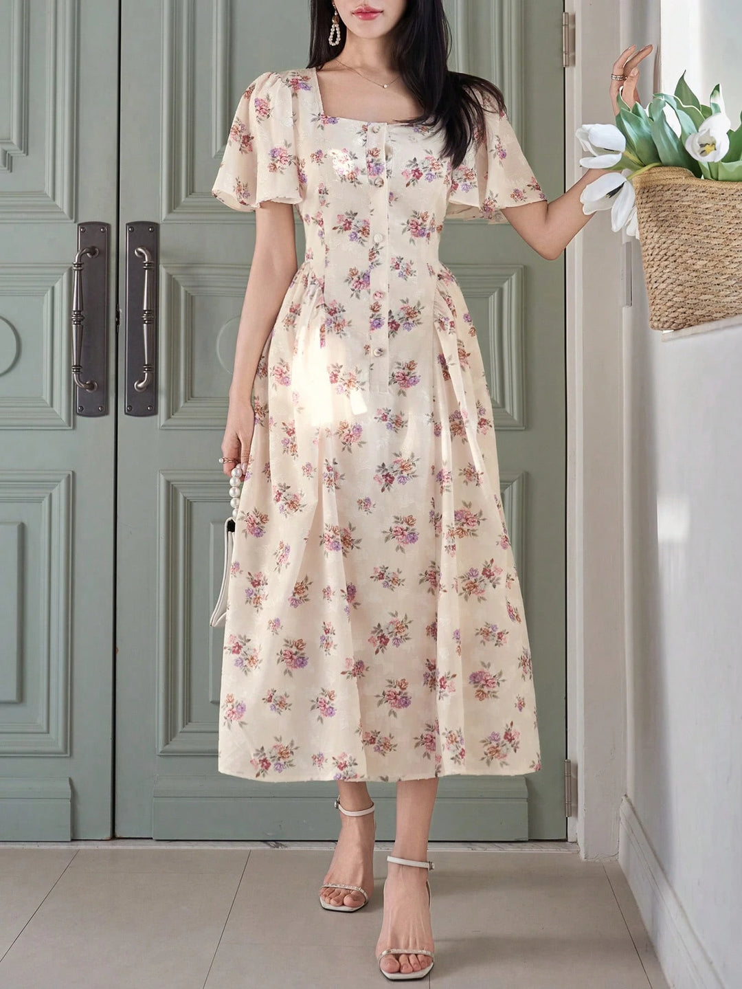 Rochie maxi SHEIN, mix culori