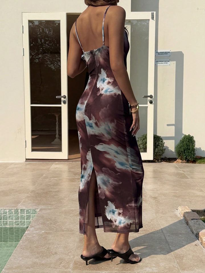 Rochie midi SHEIN, maro