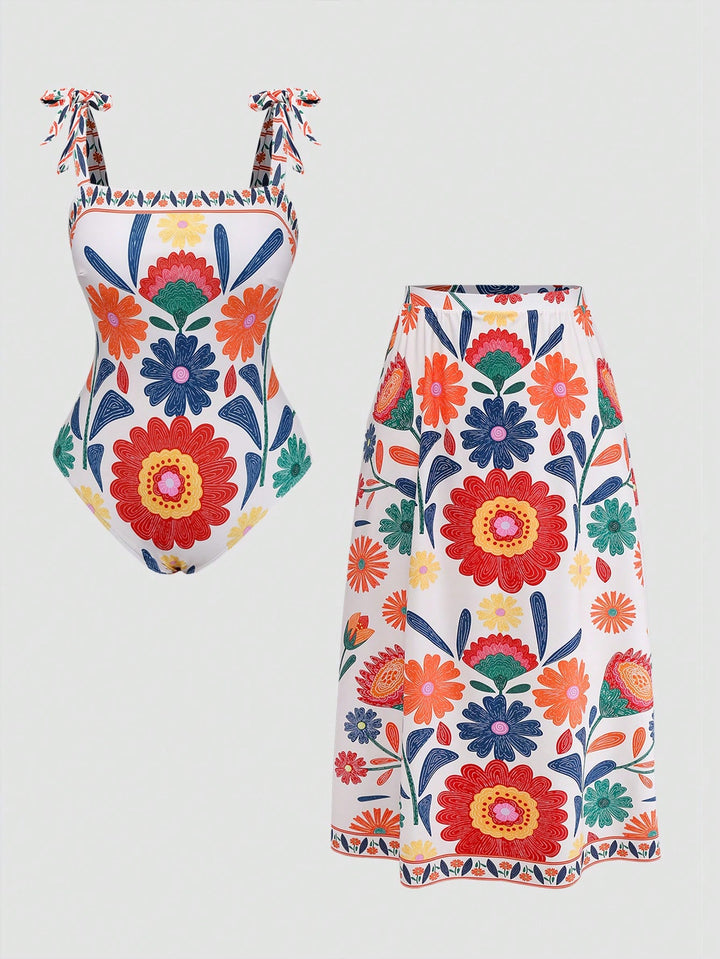 Costum de baie SHEIN, mix culori