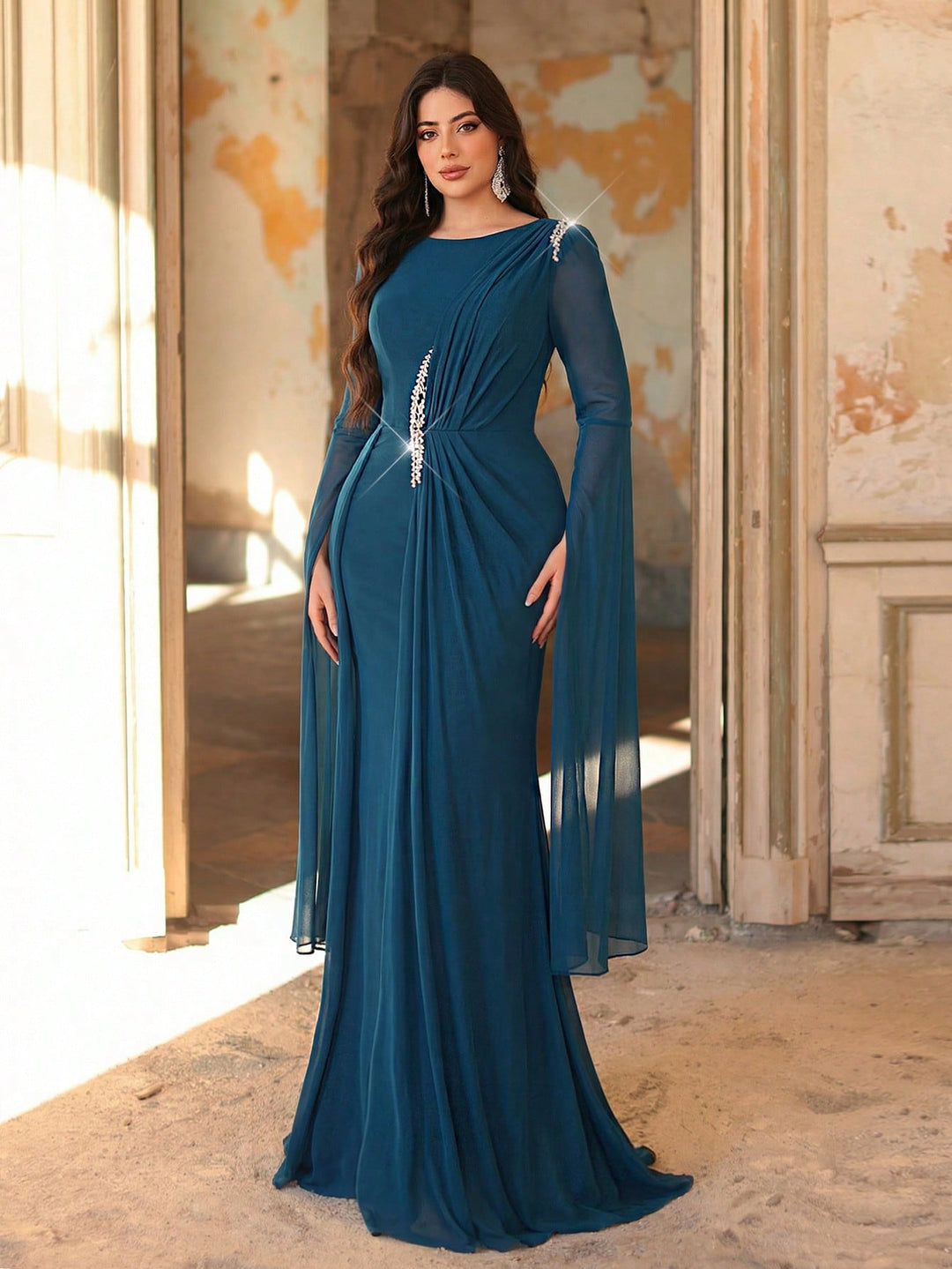 Rochie de ocazie SHEIN, albastru