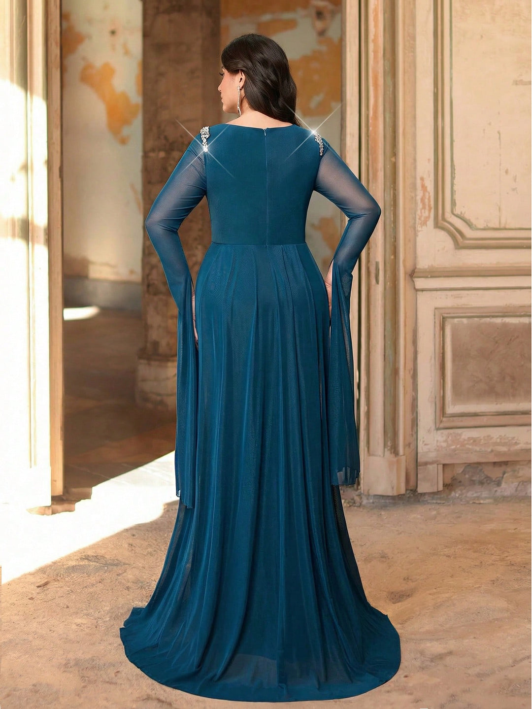 Rochie de ocazie SHEIN, albastru